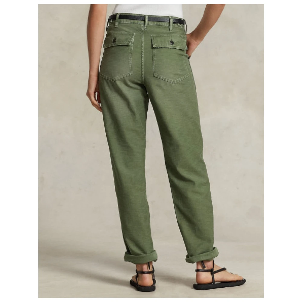 Polo Ralph Lauren Straight Trousers Green Dames