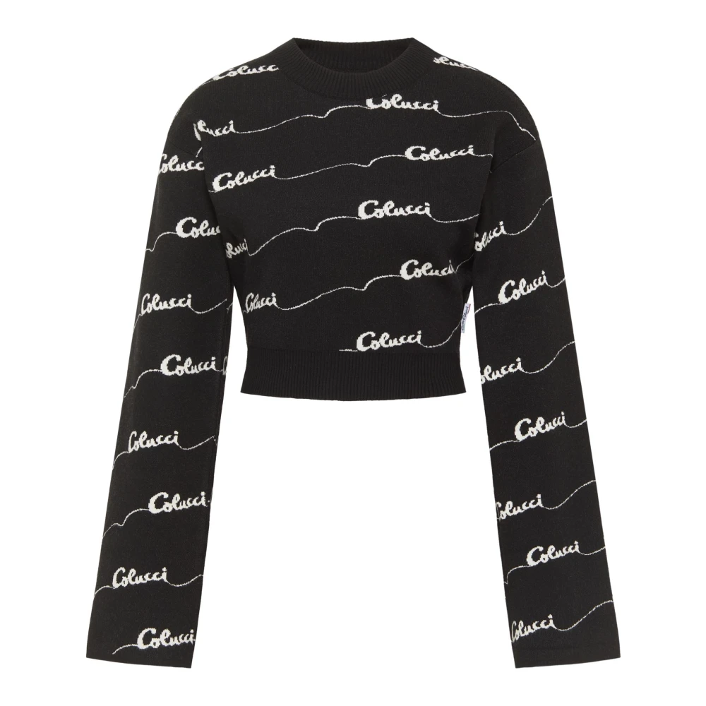 Carlo colucci Korte Cropped Sweater Black Dames