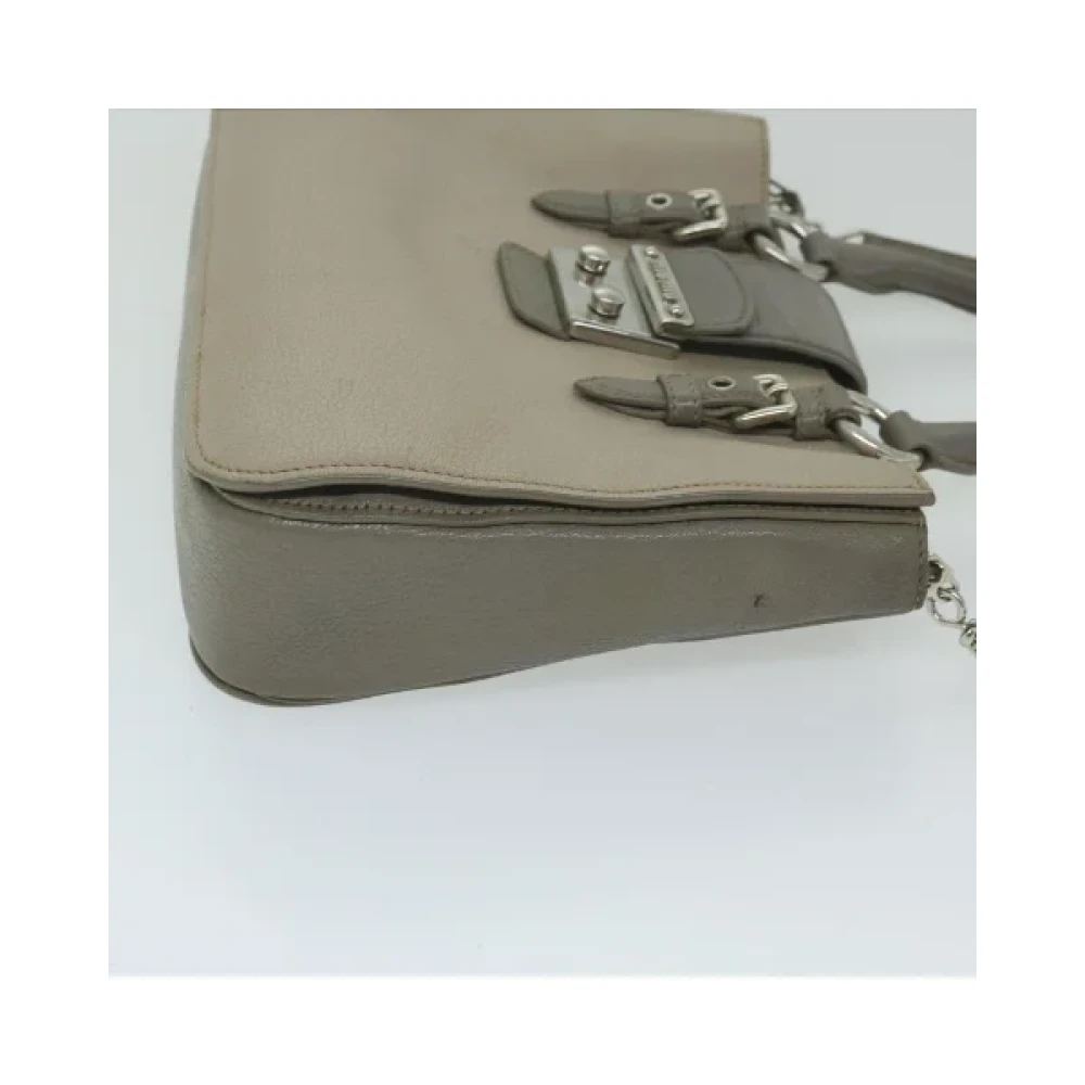 Miu Pre-owned Leather totes Gray Dames