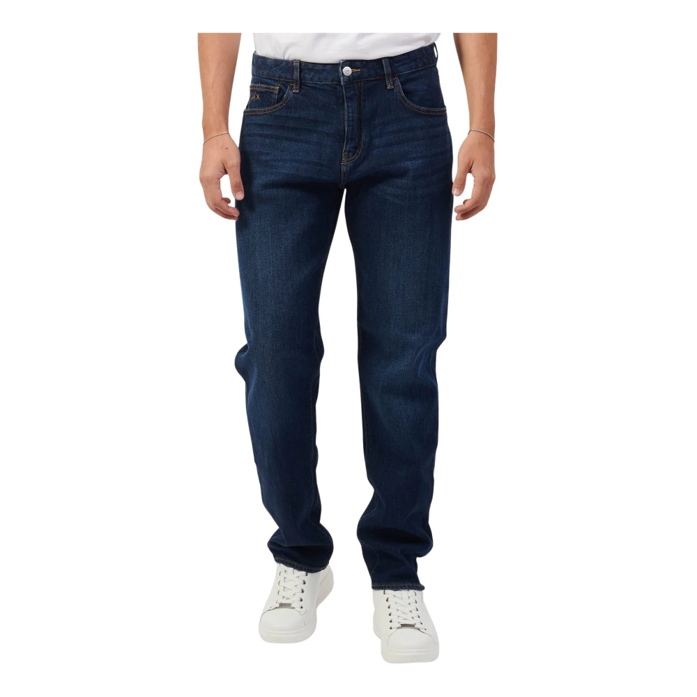 Armani Exchange Blue Denim Jeans Regular Fit Blue Heren