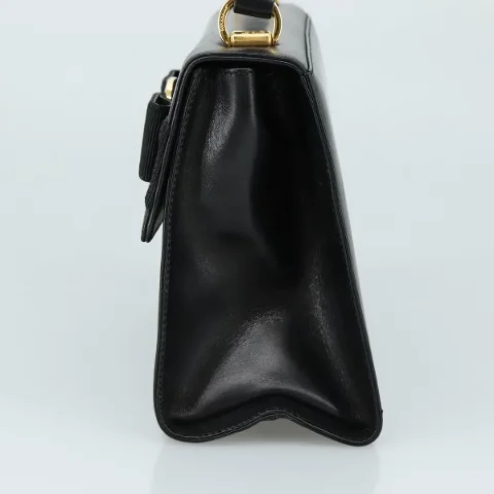 Salvatore Ferragamo Pre-owned Leather handbags Black Dames