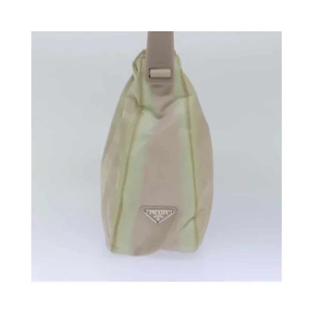 Prada Vintage Pre-owned Nylon prada-bags Beige Dames
