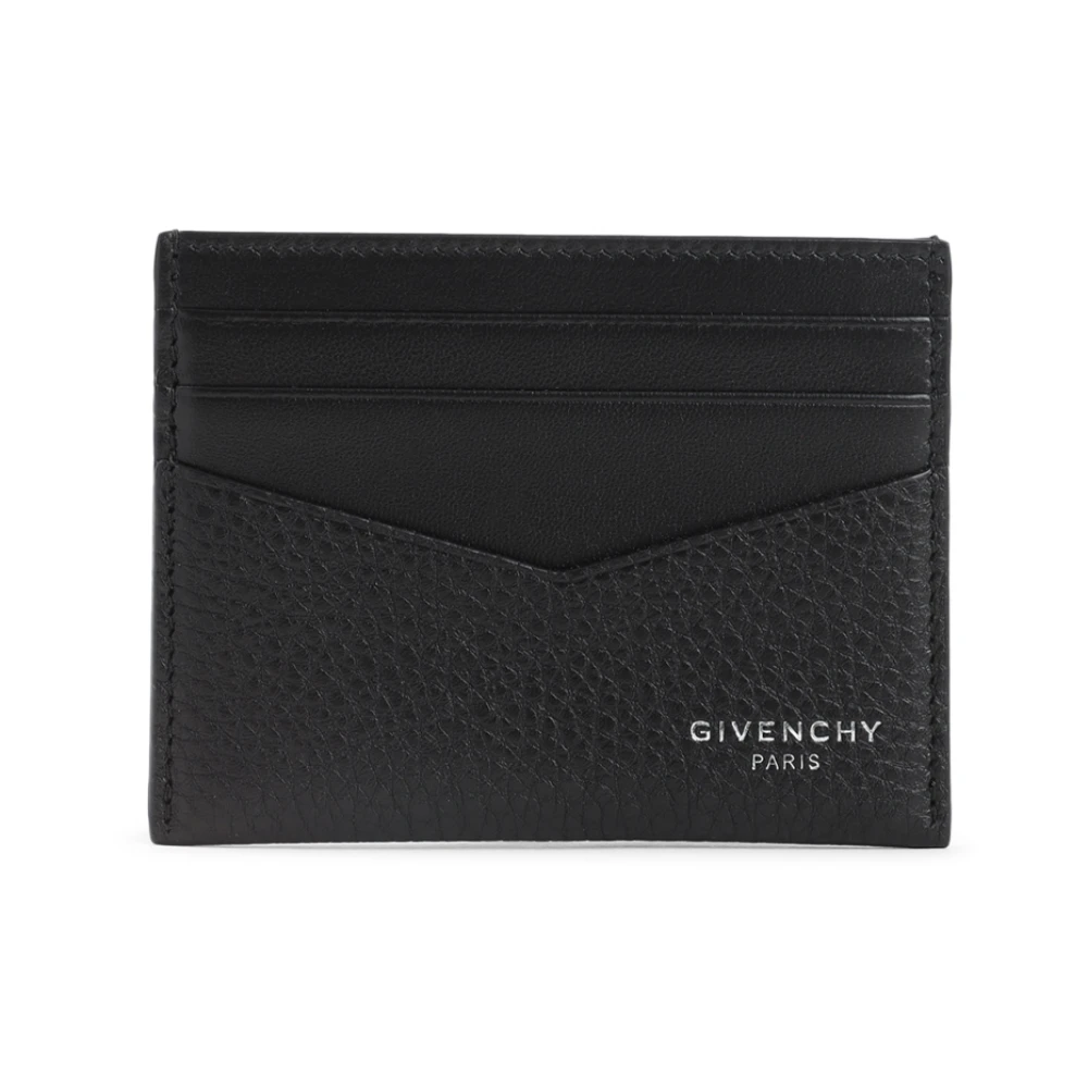 Givenchy Men's Black Wallets & Cardholders, One Size, Card Holder In Grained Leather