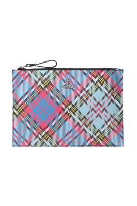 blue-plaid-clutch-bag