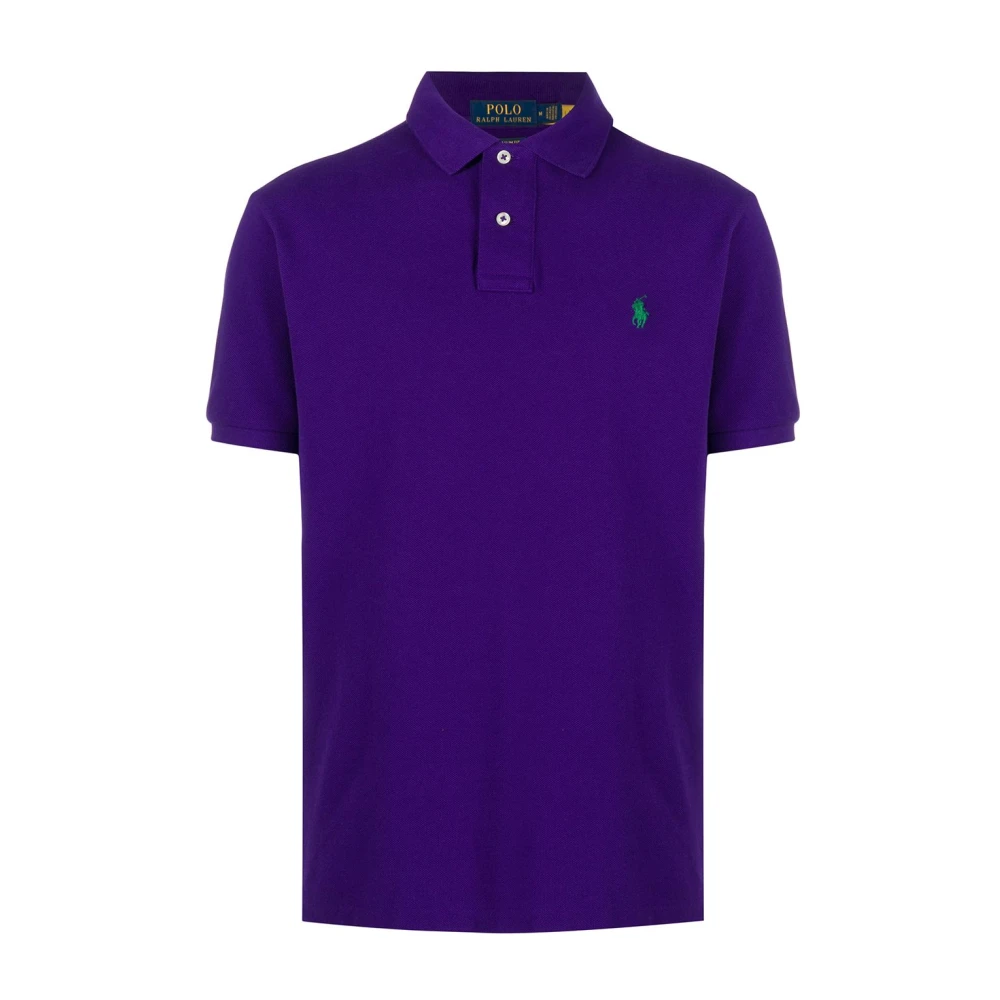 Polo Ralph Lauren Men's Purple Embroidered Polo Shirt - Polo Shirts - Xl - Tops