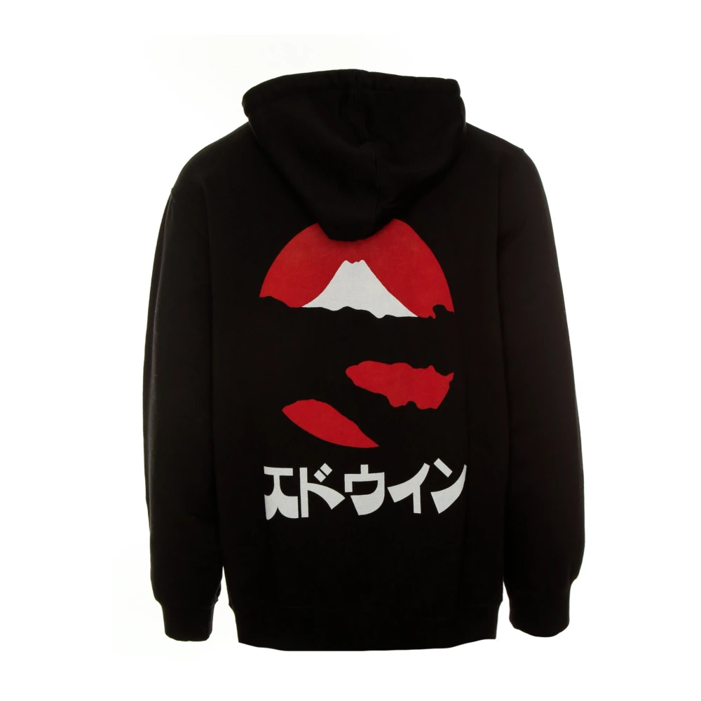 Edwin Hoodie met capuchon en trekkoord Black Heren