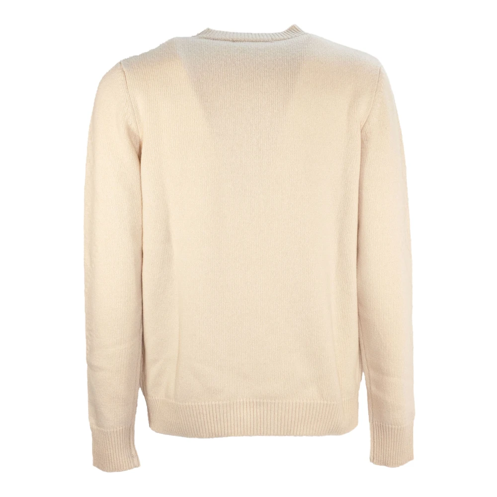 Mauro Grifoni Beige Wollen Trui met Diamantontwerp Beige Heren