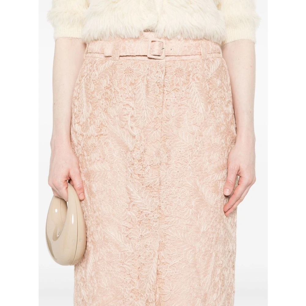 Ermanno Scervino Roze Rok met Riemlussen Pink Dames
