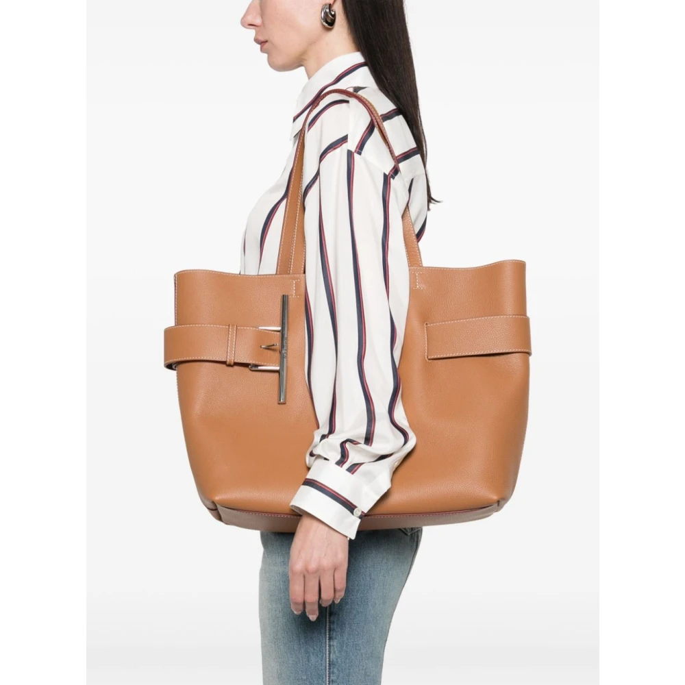 alexander mcqueen Beige Shopper Tas voor Vrouwen Brown Dames