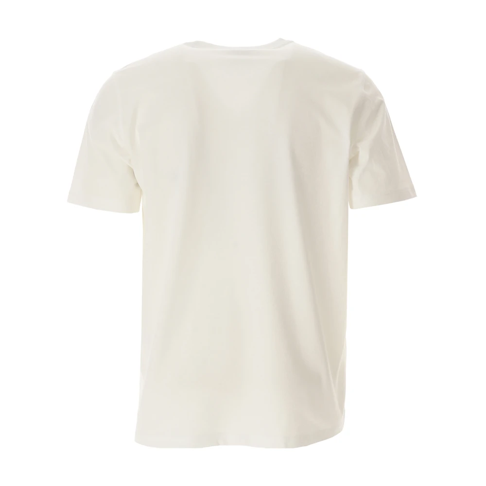 PS By Paul Smith Fles Print Wit Crew Neck T-shirt Beige Heren