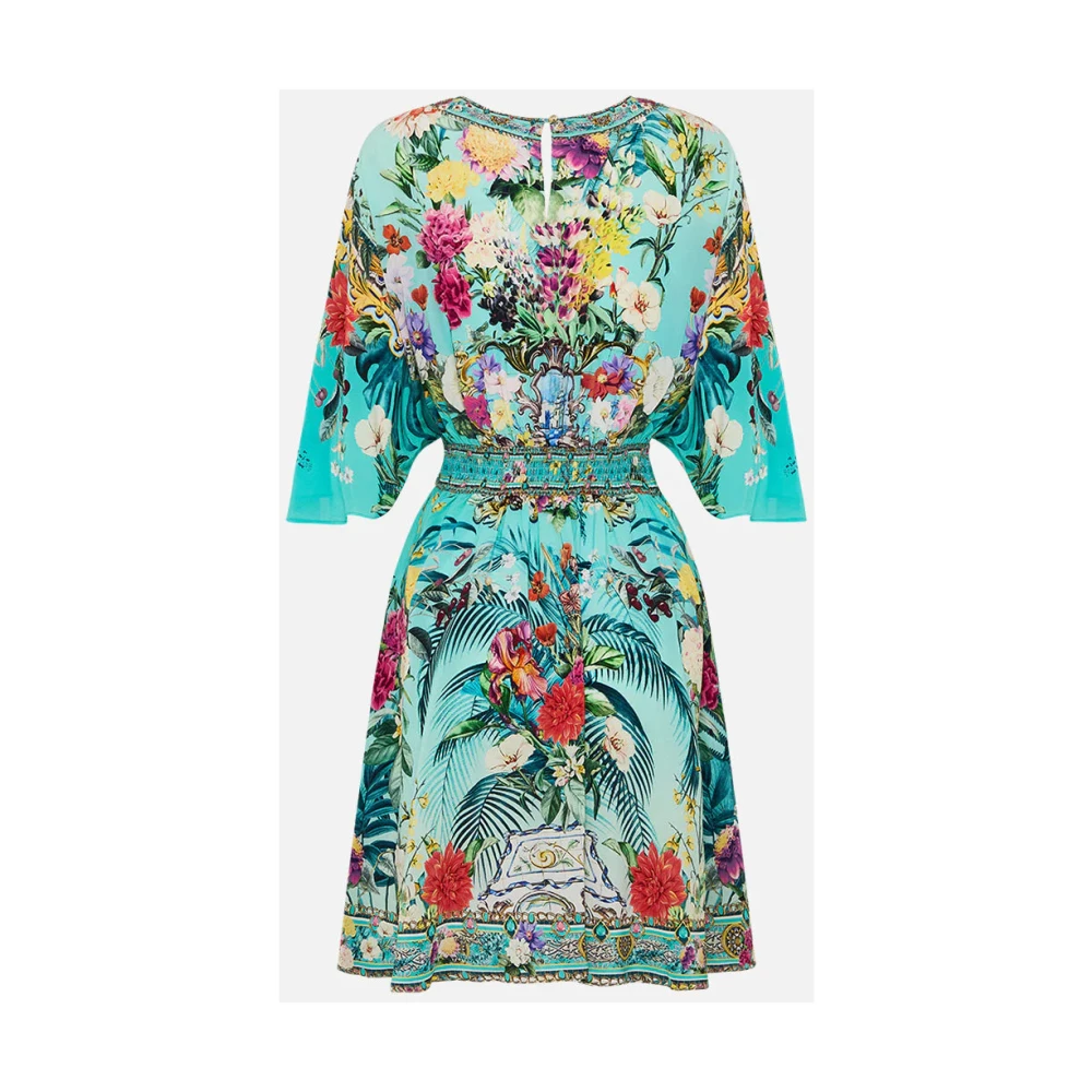 Camilla Zijden jurk Gardens of Queluz Multicolor Dames