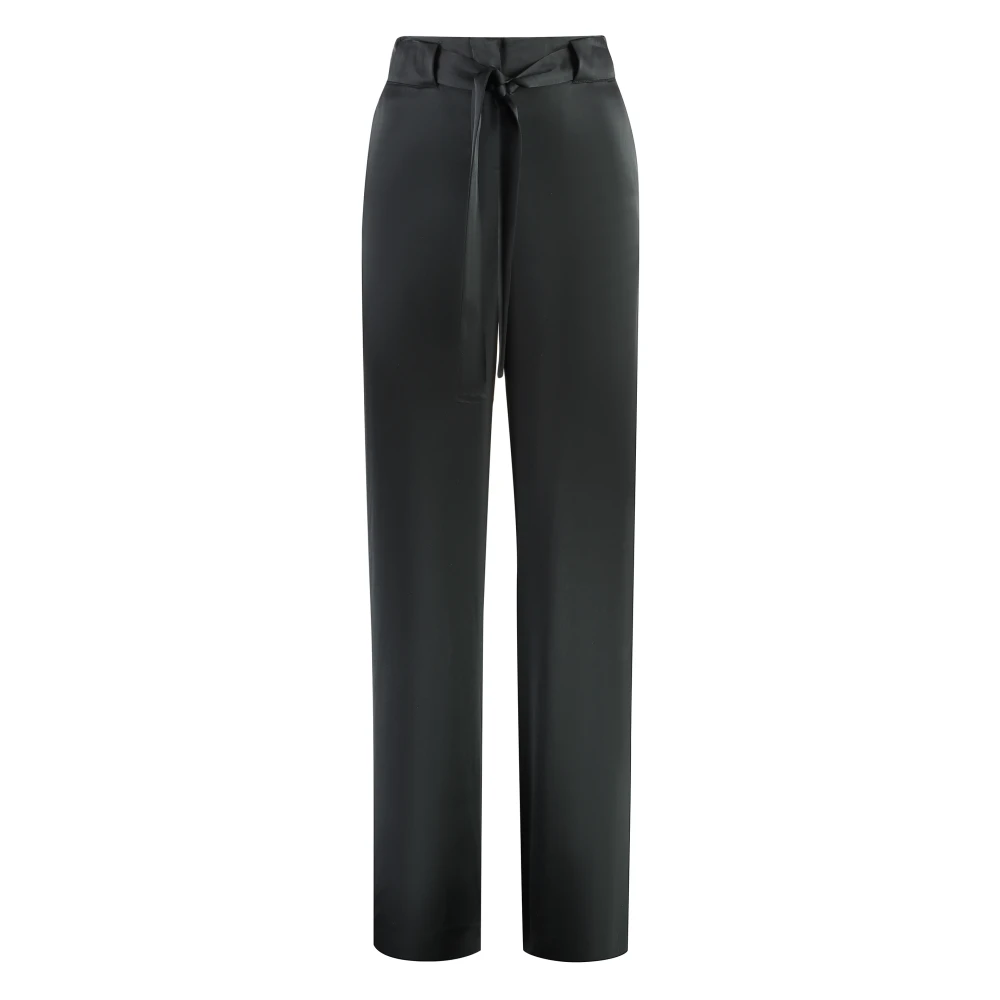 Tom Ford Satin Broek met Coördinerende Tailleband Black Dames