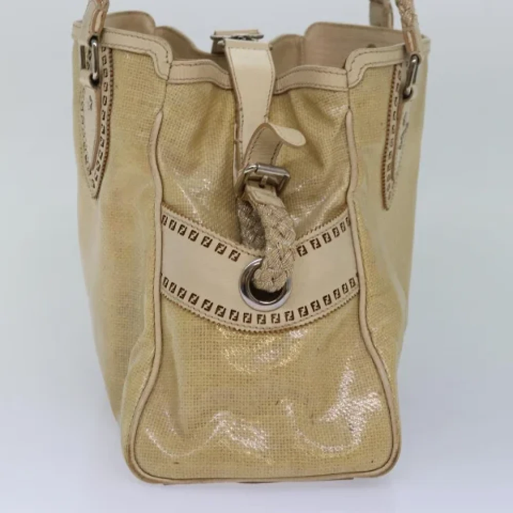 Fendi Vintage Pre-owned Canvas fendi-bags Beige Dames