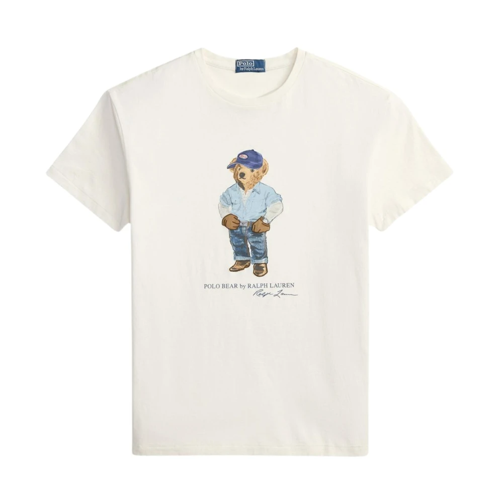 Polo Ralph Lauren Men's White T-Shirts, 2XL, Embroidered Logo T-Shirt