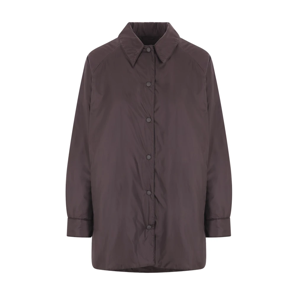 Aspesi Bruine Nylon Thermore Jas Shirt Brown Dames