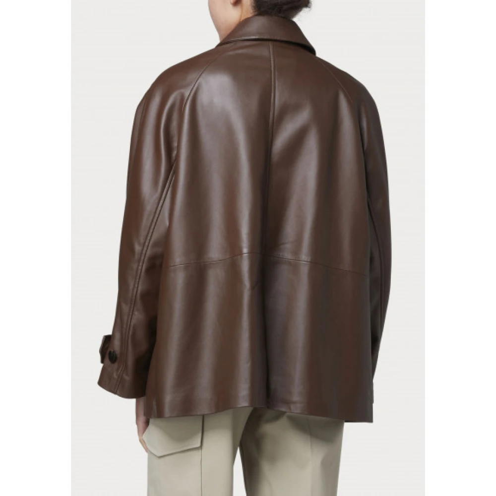 PS By Paul Smith Stijlvolle Leren Jas voor Mannen Brown Dames