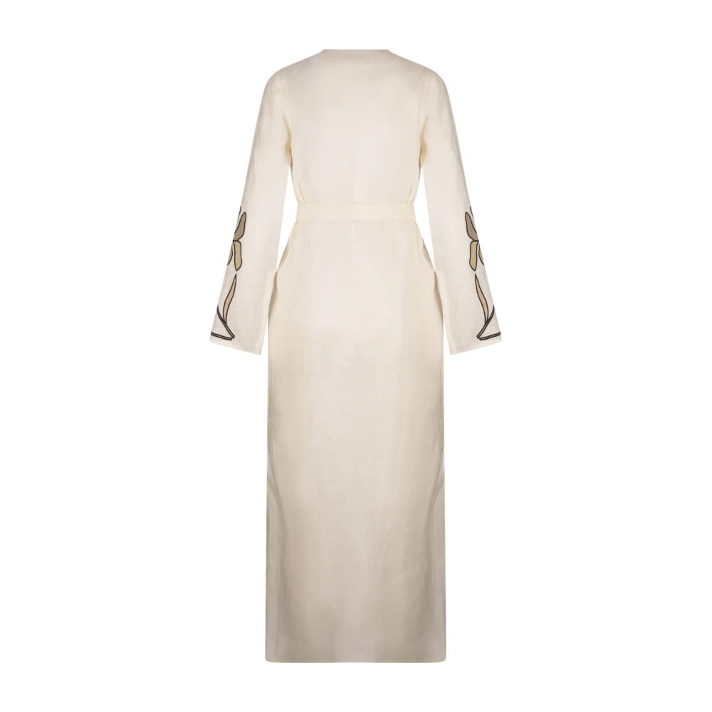 TORY BURCH Witte Bloemen Kaftan Jurk Multicolor Dames