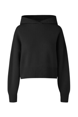svart-ull-hoodie-kort-passform