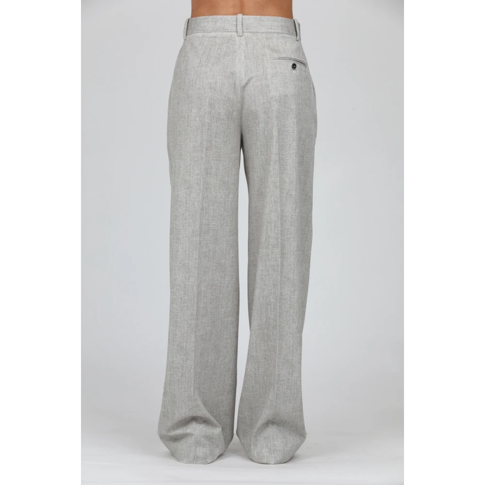Circolo 1901 Rechte Piqué Broek Gray Dames
