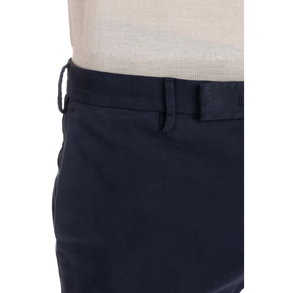 PT Torino Blauwe Maatwerk Broek Rits Sluiting Blue Heren