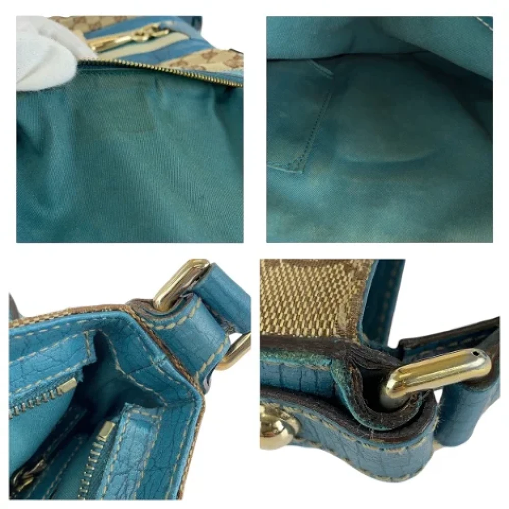 Gucci Vintage Pre-owned Canvas crossbody-bags Blue Dames