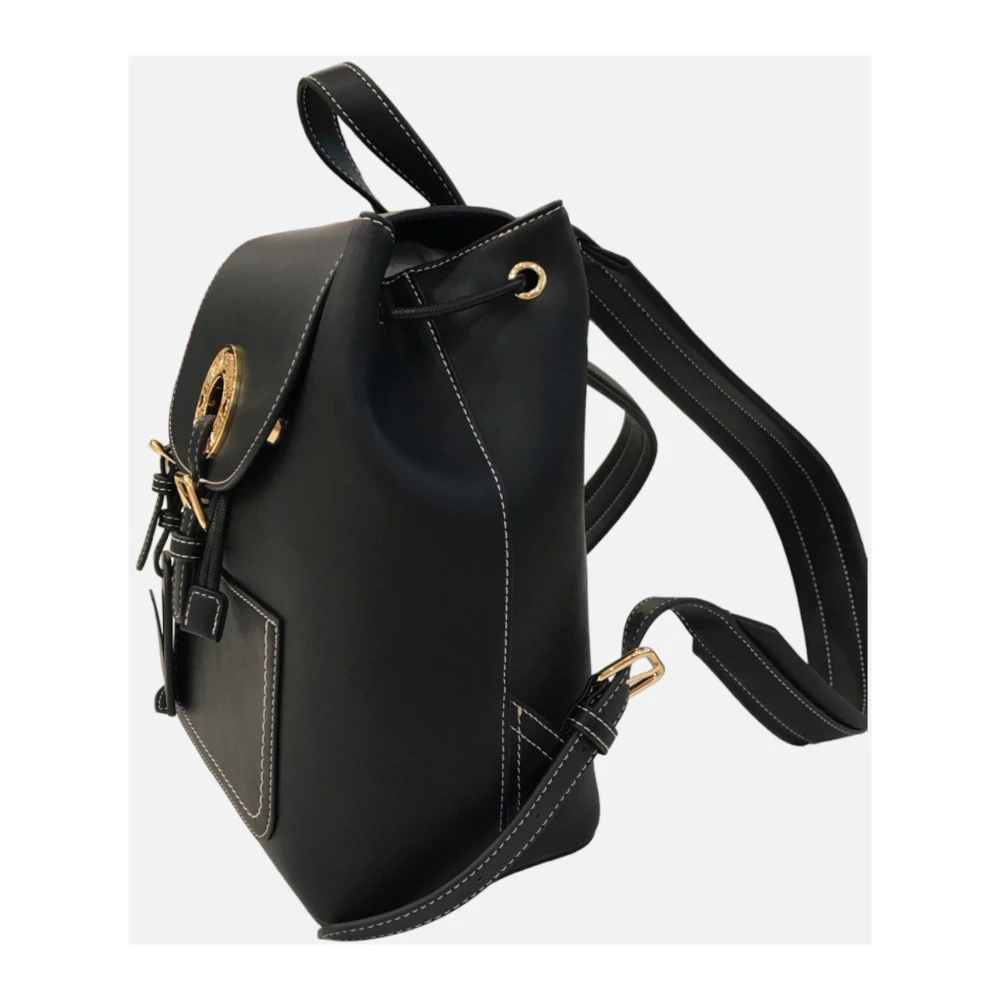 Love Moschino Zwarte ruime rugzak met verstelbare bandjes Black Dames