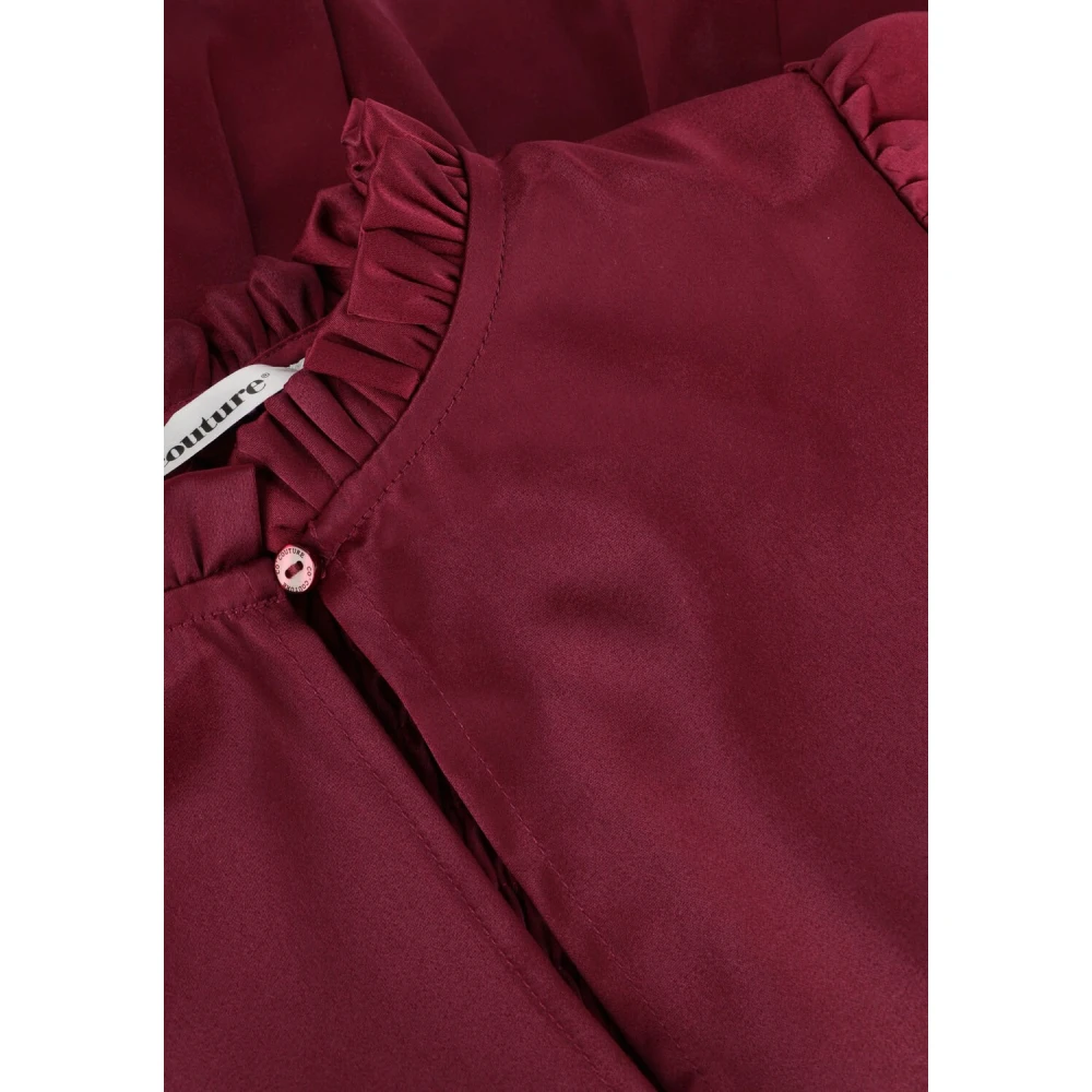 Co'Couture Bordeaux Open Back Blouse Red Dames