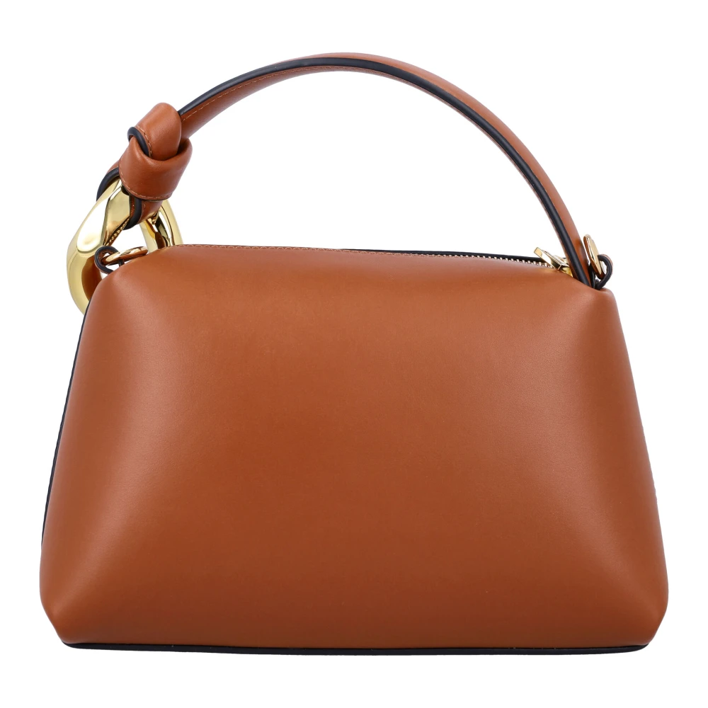 JW Anderson Tan Leren Ketting Schoudertas Brown Dames
