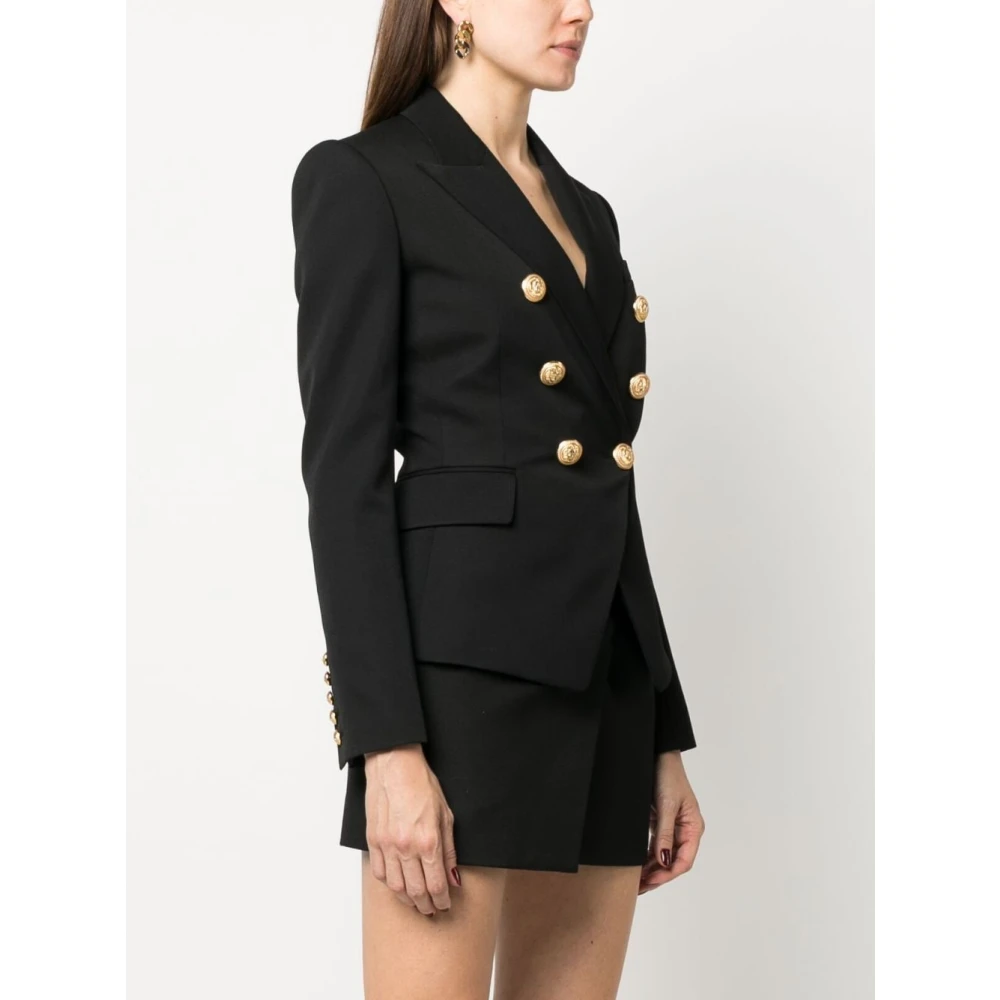 Balmain Elegant Noir Blazer Black Dames