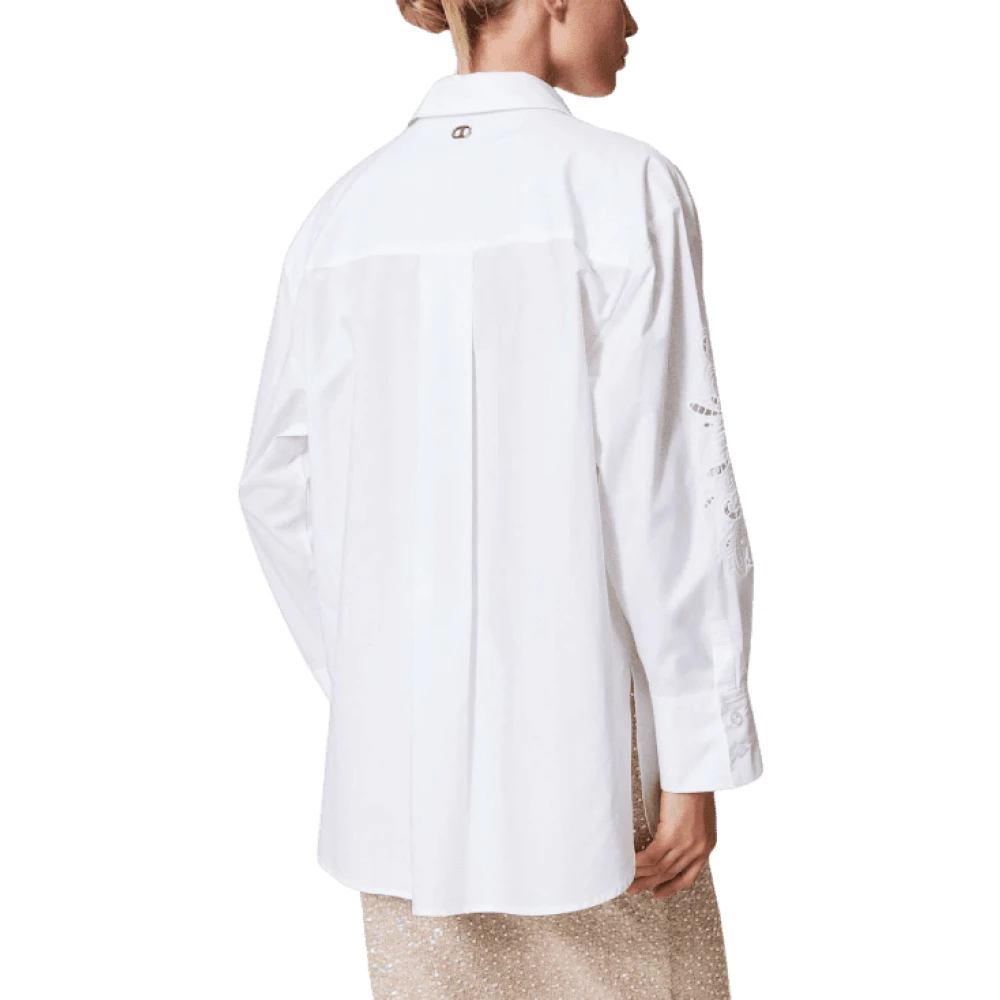 Twinset Wit Geborduurd Overhemd White Dames