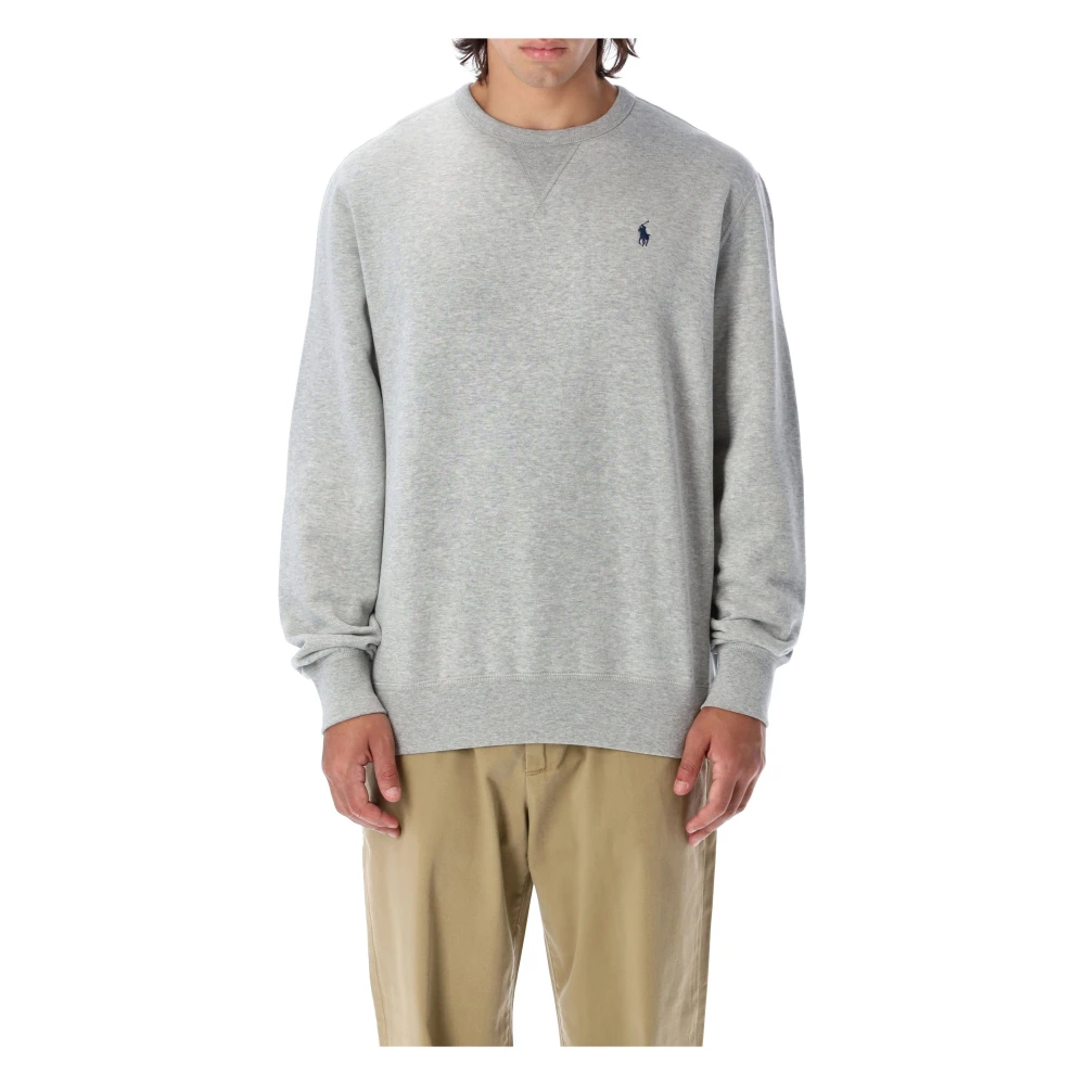 Polo Ralph Lauren Geborduurde Crewneck Sweatshirt Gray Heren