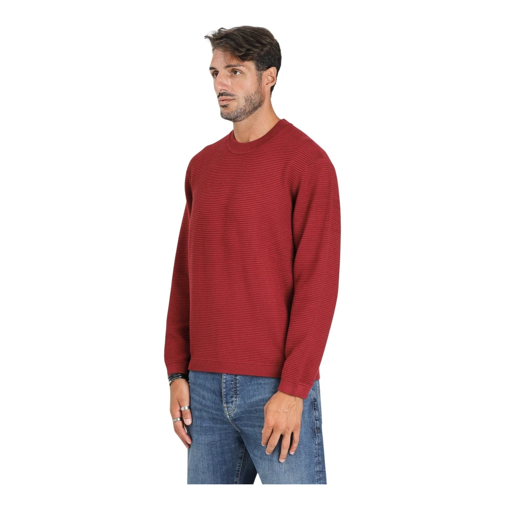 Armani Exchange Mannelijk Bruin Bordeaux Crew Neck Sweater