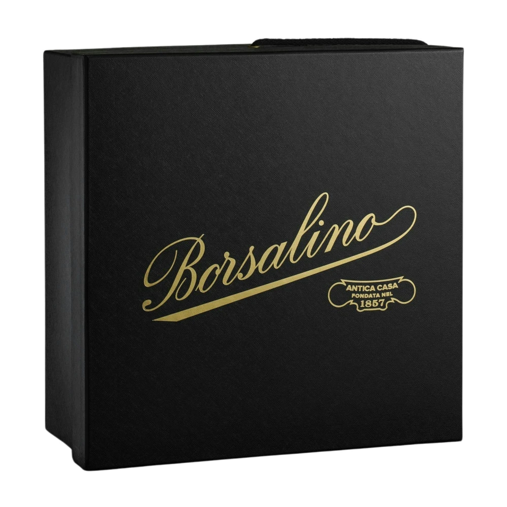 Borsalino Elegante Hoedendoos voor Stijlvolle Hoeden Black Unisex