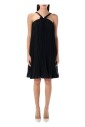 robe-noire-mini-plissee-a-col-halter