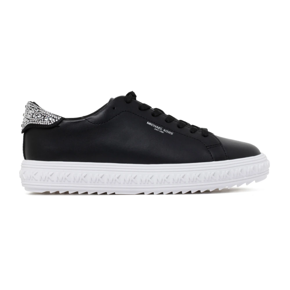 Michael Kors Zwarte Lage Top Kristal Sneakers Dames Schoenen