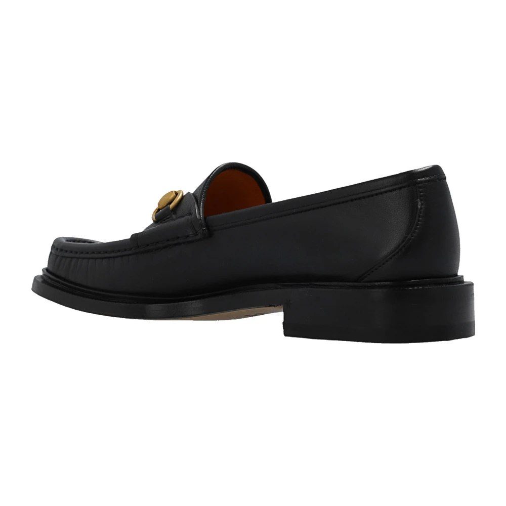 Gucci Zwarte Leren Loafer Schoenen Black Heren