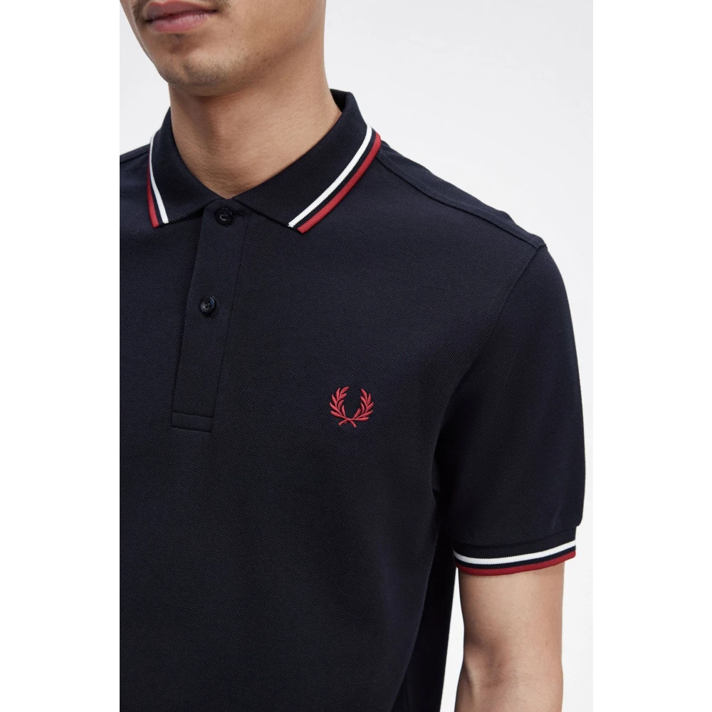 Fred Perry Polo Shirts Blue Heren