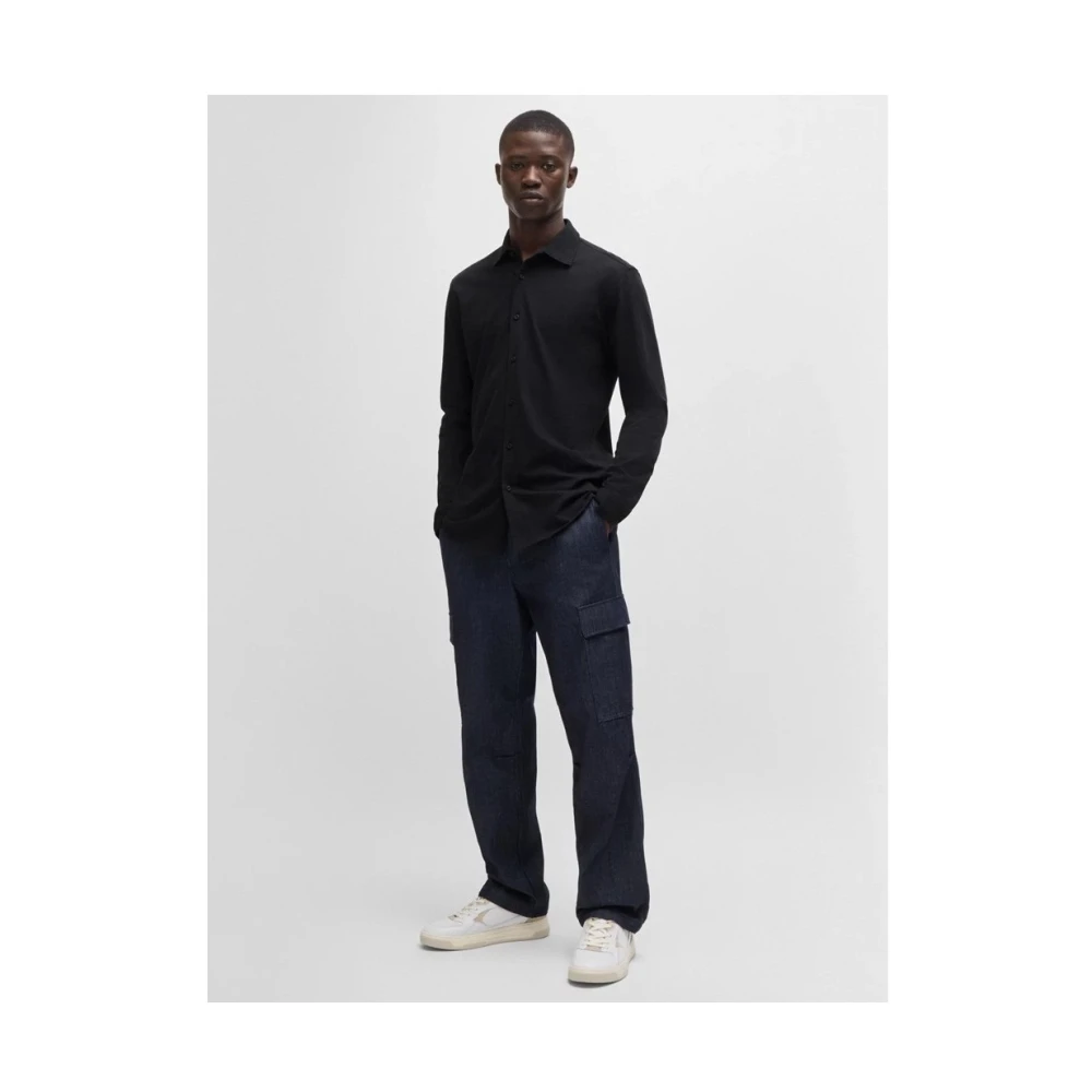 Hugo Boss Stijlvol Overhemd voor Mannen Black Heren