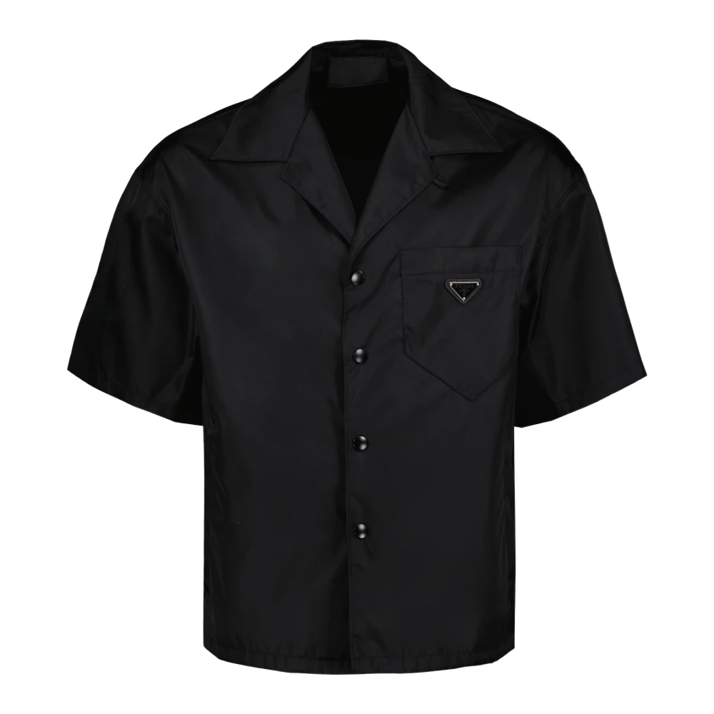 Prada Oversized Re-Nylon Shirt Black Heren