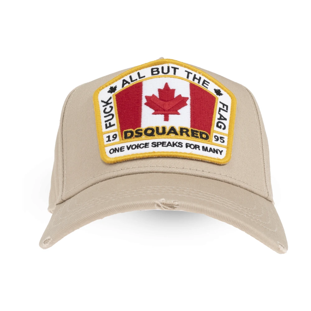 Dsquared2 Logo Cap met Verstelbare Band Beige Heren