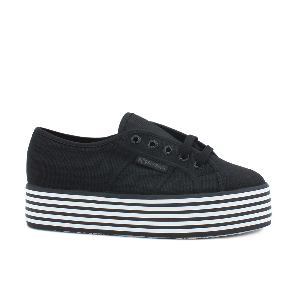 Superga Mujer Negro Zapatos, Talla: 36 Eu