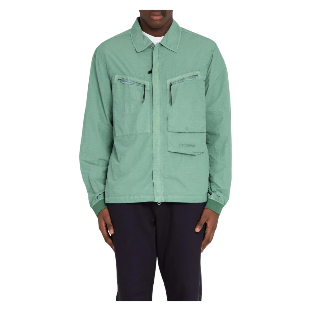 C.P. Company Nylon Overshirt in Flatt Stijl Green Heren