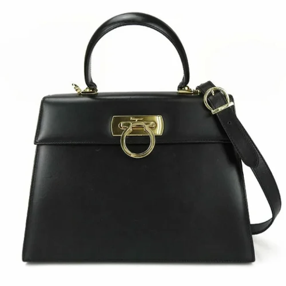 Salvatore Ferragamo Pre-owned Leather handbags Black Dames