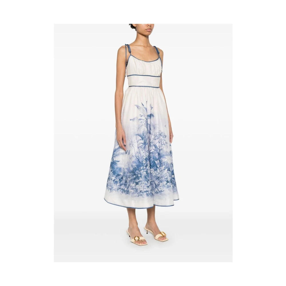 Zimmermann Grafische Print Linnen Jurk Multicolor Dames