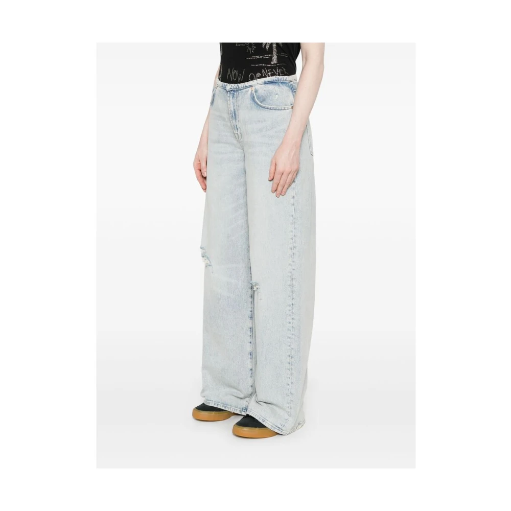 7 For All Mankind Wijde Jeans Denim Blue Dames