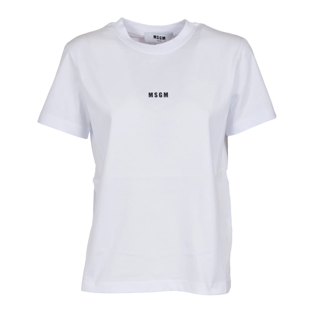 Msgm Logo T-shirts en Polos White Dames