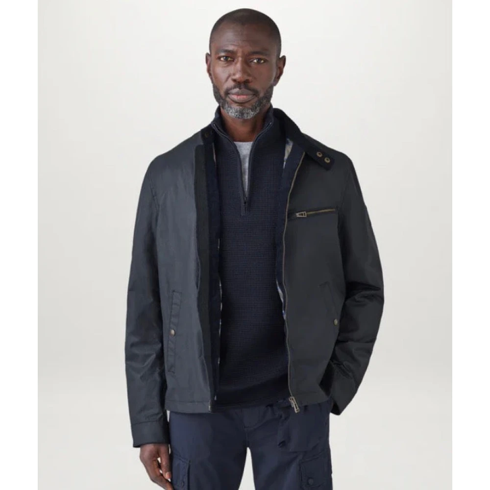 Belstaff Blauwe Quarter Zip Jumper Blue Heren