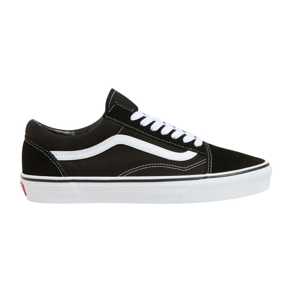 Vans Women's Black Sneakers, 3 Uk, Old Skool Leather Skate Shoes