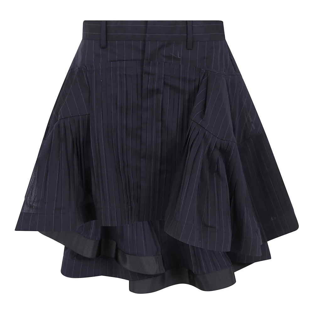 Sacai Twist Voile Rok Black Dames