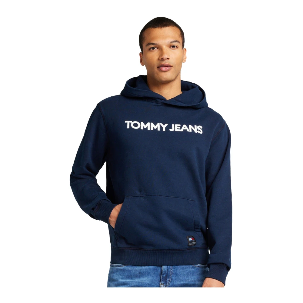 Tommy Jeans Blauwe Katoenen Hoodie Blue Heren